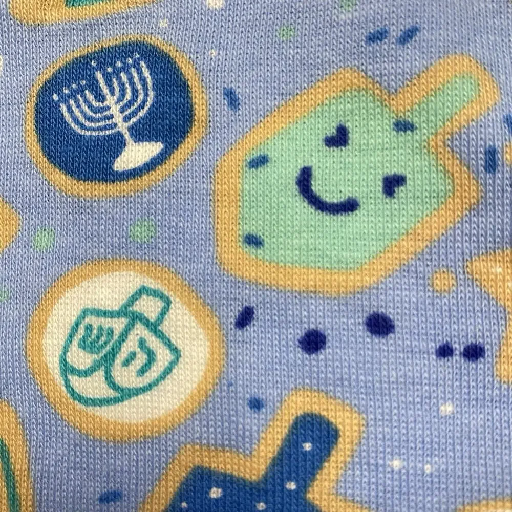 Target Hanukkah Pajama Pants 2 Piece Set Menorah Dreidel Blue Unisex‎ Kids 8
